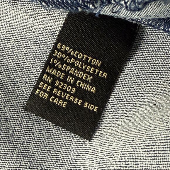 NEW DG2 by Diane Gilman Floral Denim Jean Jacket Women Size Medium Split Cuffs - Picture 7 of 12